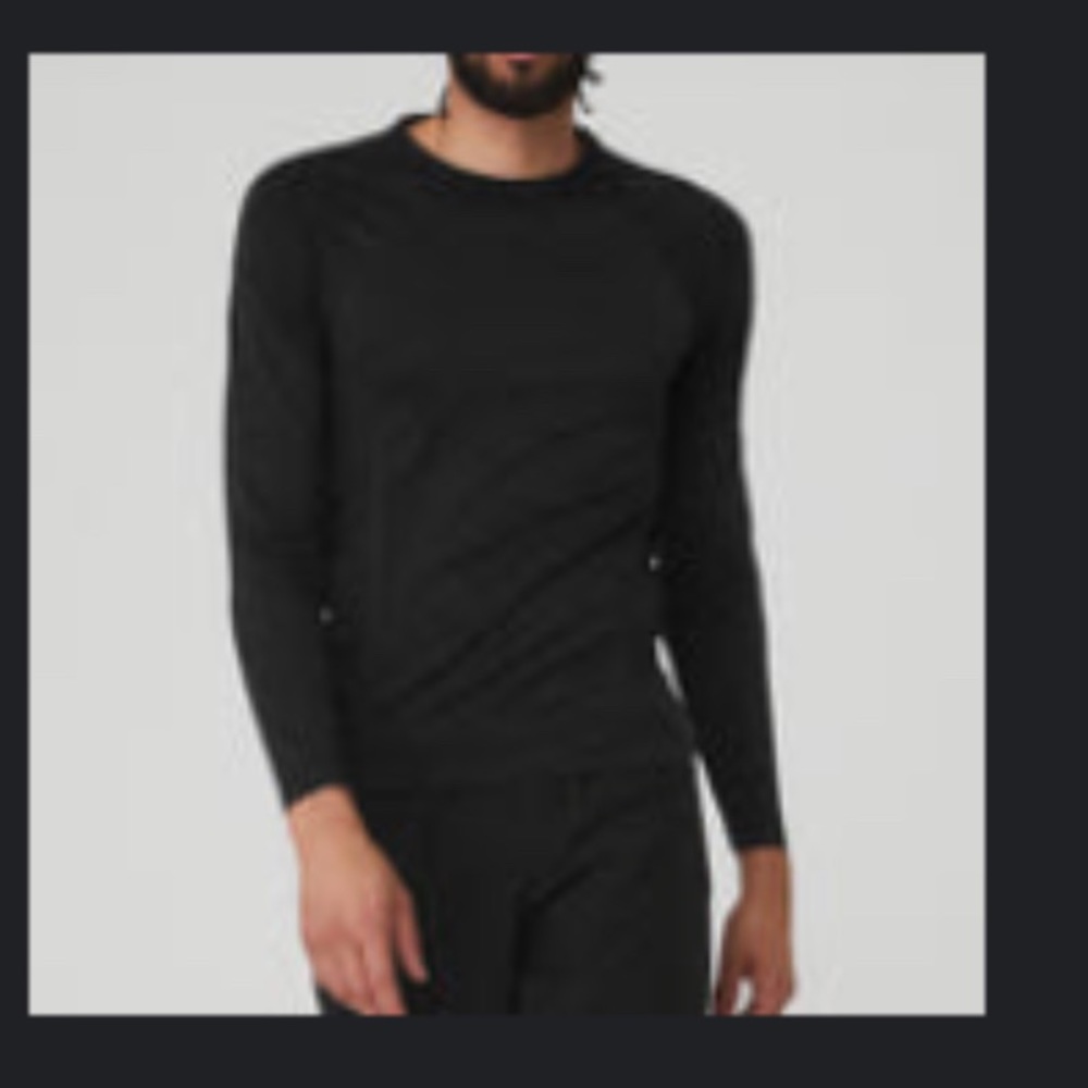 Alo amplify seamless shirt in black